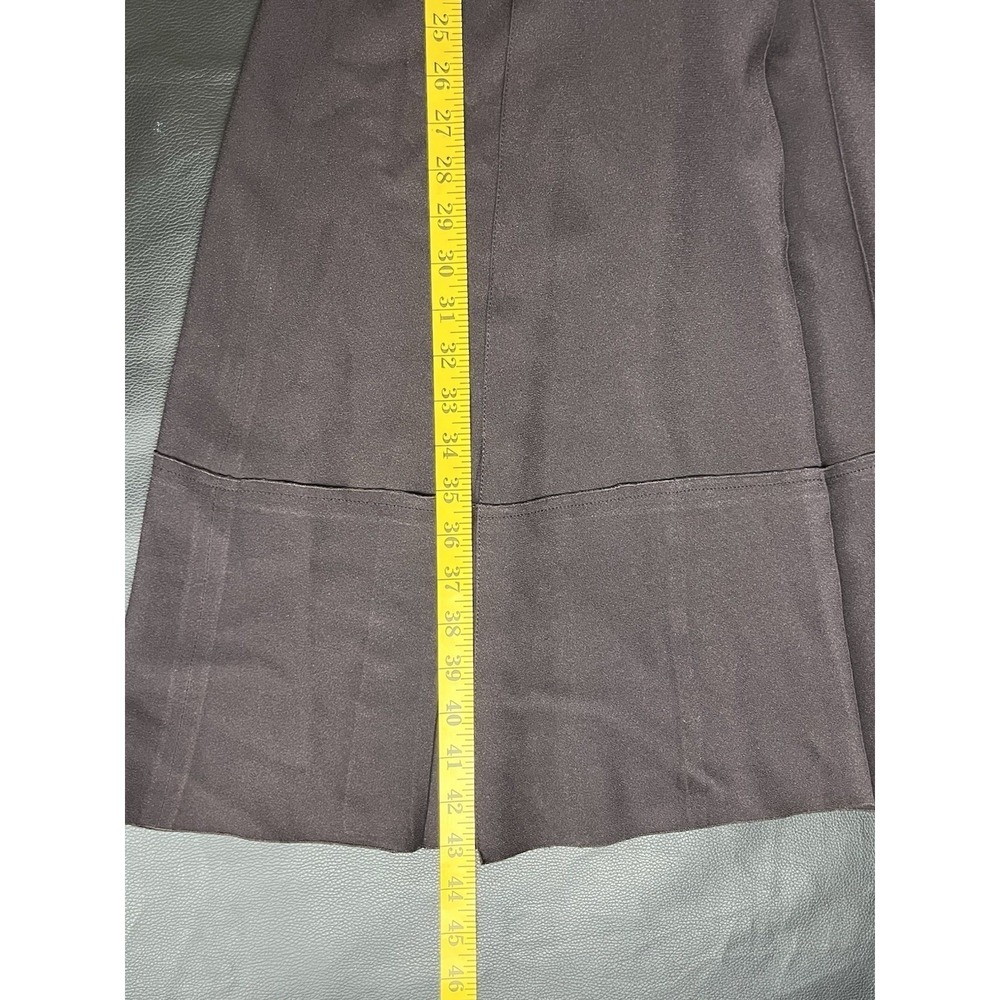Prada 2007 Archival Brown Crepe V-Neck Midi Dress IT 42 US 6-8 A-Line Flare Luxe - Picture 10 of 13
